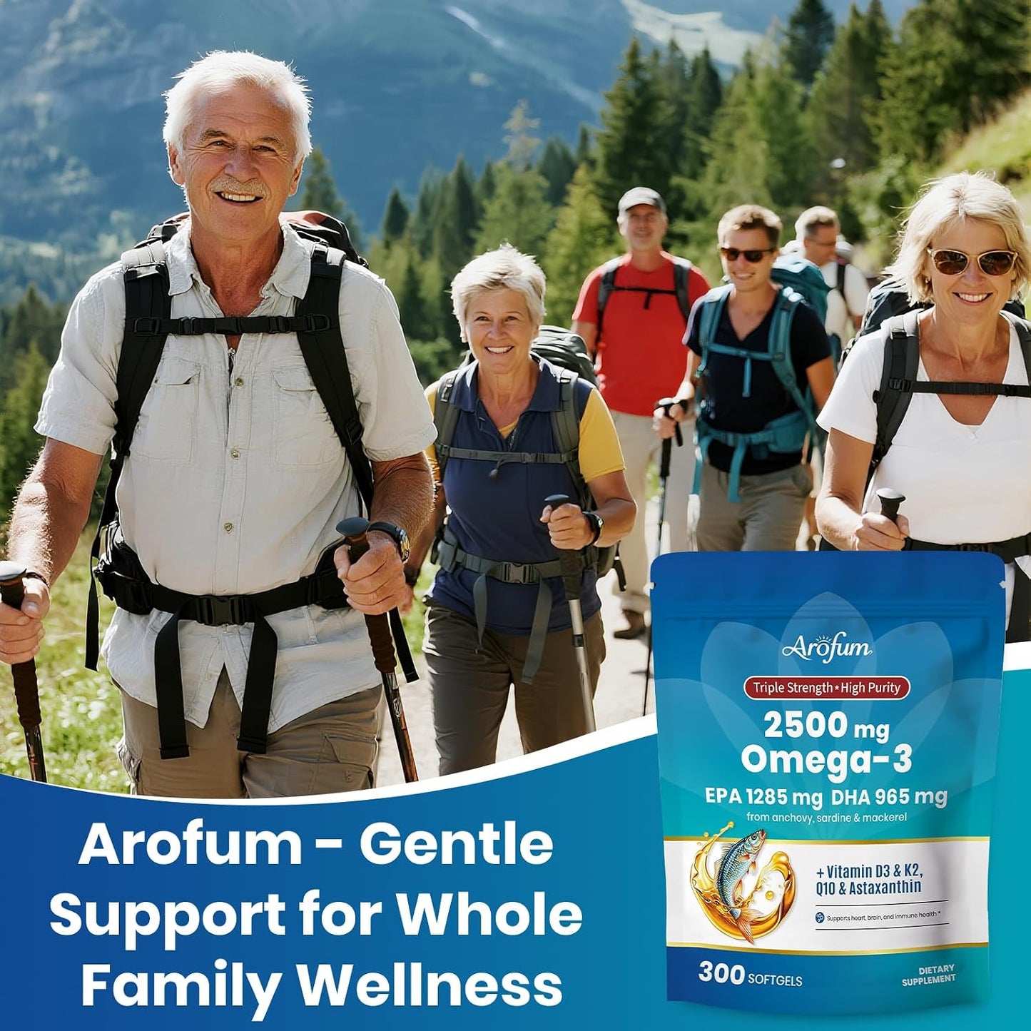 Omega 3 Fish Oil with Vitamin D3 K2 300 Softgels