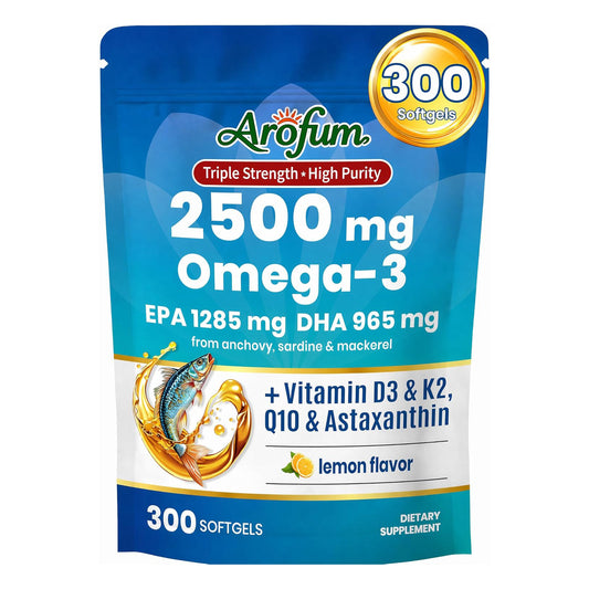 Omega 3 Fish Oil with Vitamin D3 K2 300 Softgels
