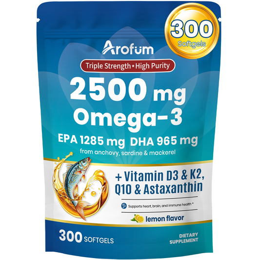 Omega 3 Fish Oil with Vitamin D3 K2 300 Softgels