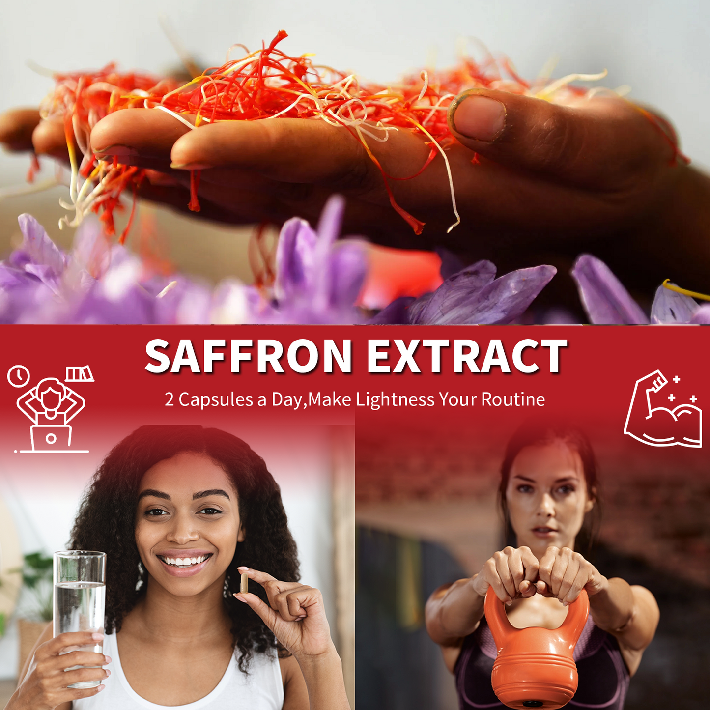 Saffron Supplements with Beet Root, Ashwagandha & Turmeric