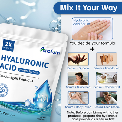 Hyaluronic Acid Powder, with Collagen Peptides